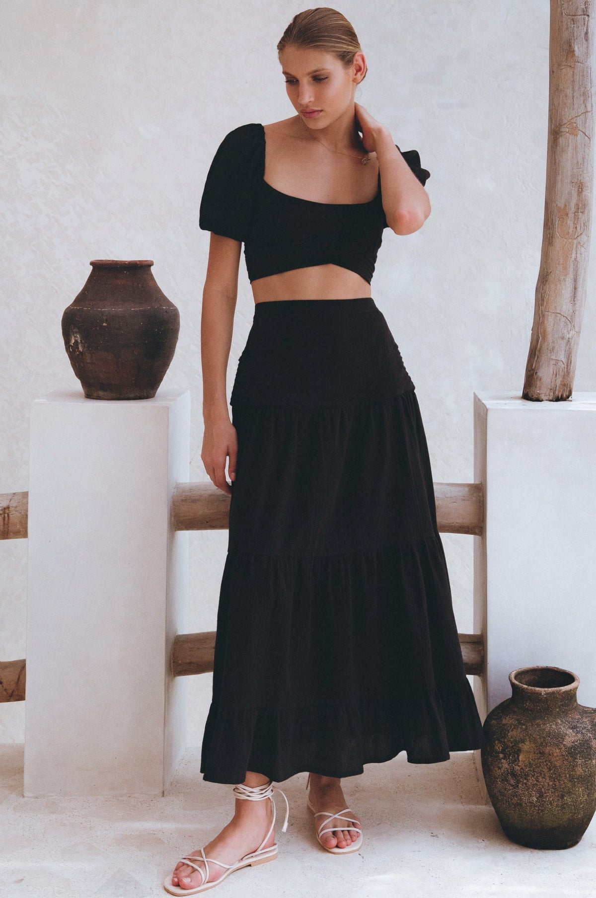 Kiana Linen Crop Top
