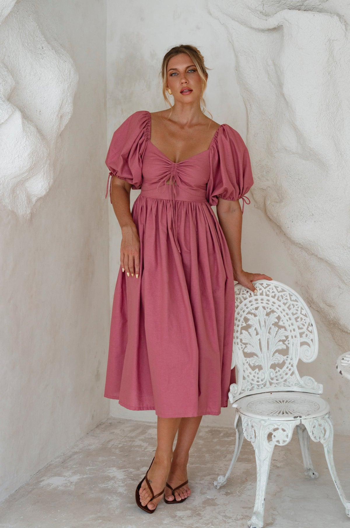 Atrani Puff Sleeve Dress