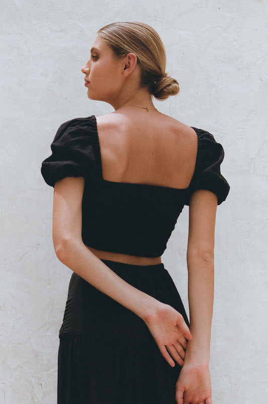 Kiana Linen Crop Top