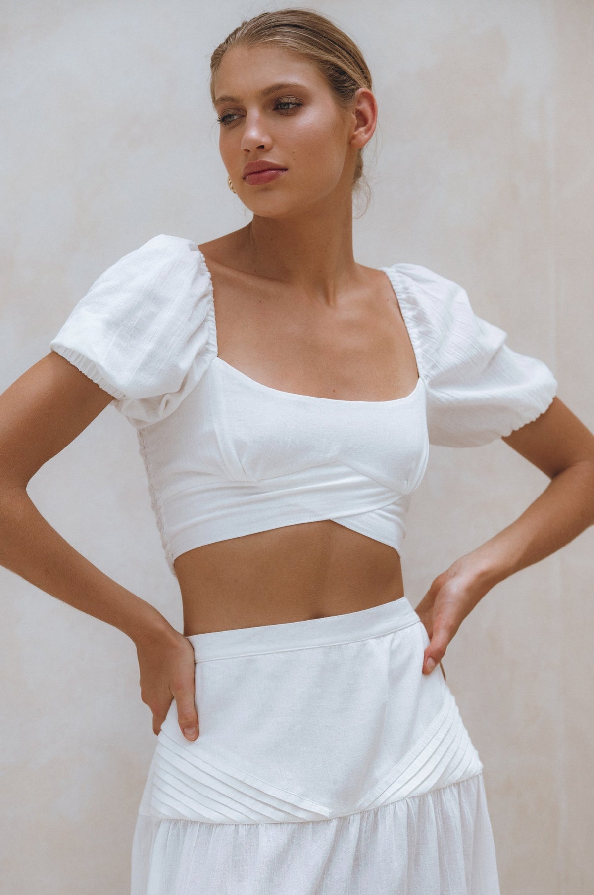 Kiana Linen Crop Top